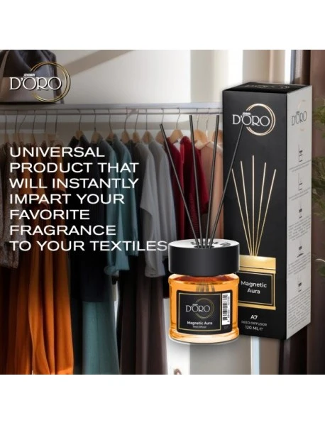 Odorizant camera cu bete aroma Magnetic Aura, 120 ml, gamma D'ORO NICHE
