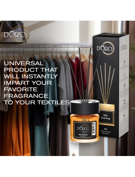 Odorizant camera cu bete aroma Silk Evening, 120 ml, gamma D'ORO NICHE